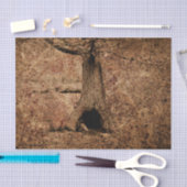 Vintag-braunes Land Rustikale Grunge Baumstruktur  Seidenpapier (Handwerk)