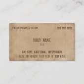 Vintag-braunes Pergament Visitenkarte (Vorderseite)