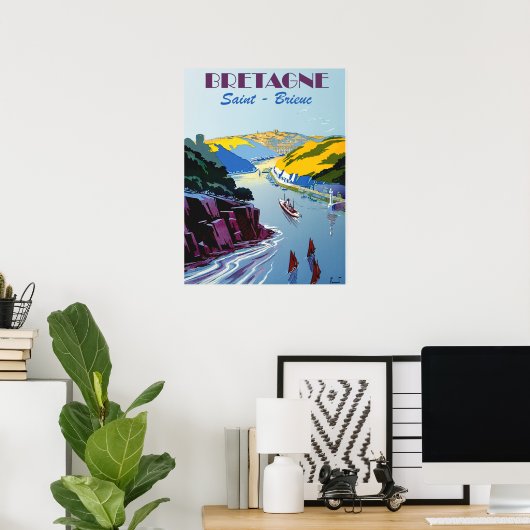 Vintag Bretagne - Bretagne France Poster (Heimbüro)