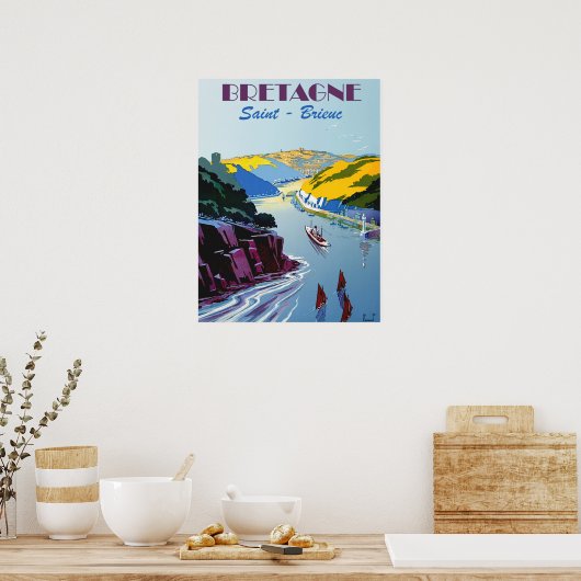 Vintag Bretagne - Bretagne Frankreich Poster (Küche)