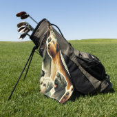 Vintag Briard Hund Nahtlos Golfhandtuch (Gras)