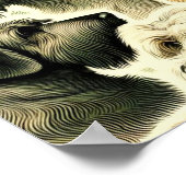 Vintag Briard Hund Nahtlos Poster (Ecke)