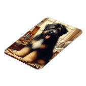 Vintag Briard Hunde Malerei Magnet (Linke Seite)