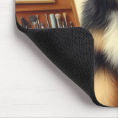 Vintag Briard Hunde Malerei Mousepad (Ecke)