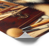 Vintag Briard Hunde Malerei Poster (Ecke)