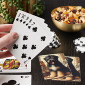 Vintag Briard Hunde Malerei Spielkarten (In Situ)