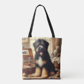 Vintag Briard Hunde Malerei Tasche (Rückseite)