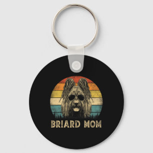 Vintag Briard Mama Hund liebt Muttertag Schlüsselanhänger