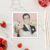Vintag Bridal Couple Serviette (Beispiel)