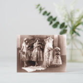 Vintag Bridal Fashion Postkarte (Stehend Vorderseite)