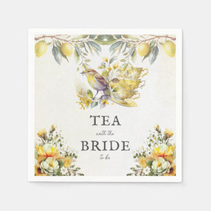 Vintag Bridal Lemon Tea Party Serviette