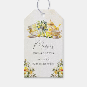 Vintag Bridal Lemon Tea Party Vielen Dank Geschenkanhänger