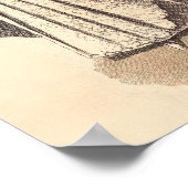 Vintag Bridal Wedding Women Poster (Ecke)