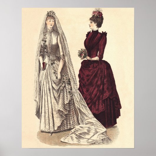 Vintag Bridal Wedding Women Poster (Vorne)