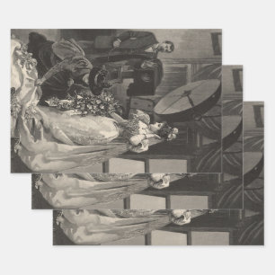 Vintag Bride, Bridal Portrait mit Fotograf Geschenkpapier Set