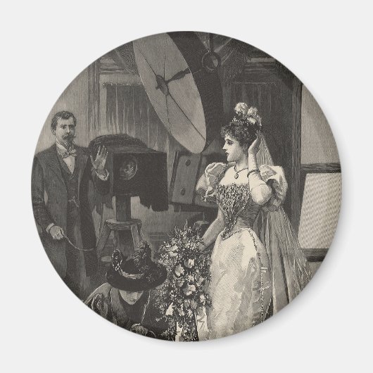 Vintag Bride, Bridal Portrait mit Fotograf Magnet (Vorne)