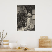 Vintag Bride, Bridal Portrait mit Fotograf Poster (Küche)