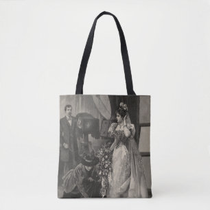 Vintag Bride, Bridal Portrait mit Fotograf Tasche
