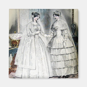 Vintag Bride Wedding Dress Magnet