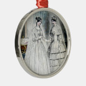 Vintag Bride Wedding Dress Silbernes Ornament (Rechts)