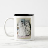 Vintag Bride Wedding Dress Zweifarbige Tasse (Links)