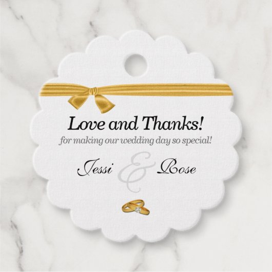 Vintag Brides Gay Wedding mit Foto Danke Geschenkanhänger (Vorderseite)