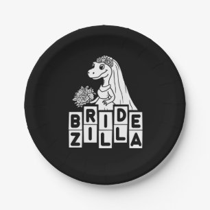 Vintag Bridezilla Wedding Bachelorette Pappteller