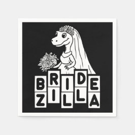 Vintag Bridezilla Wedding Bachelorette Serviette