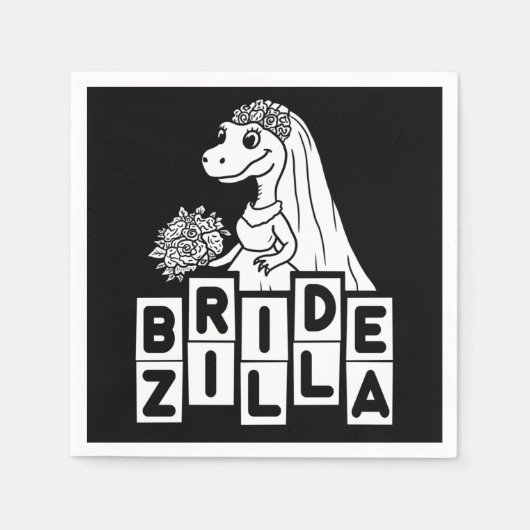 Vintag Bridezilla Wedding Bachelorette Serviette (Vorderseite)