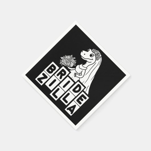 Vintag Bridezilla Wedding Bachelorette Serviette (Ecke)