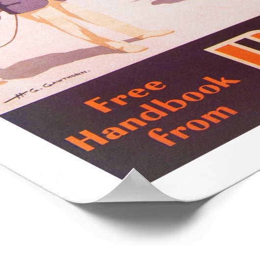 Vintag Brighton Travel Poster (Ecke)