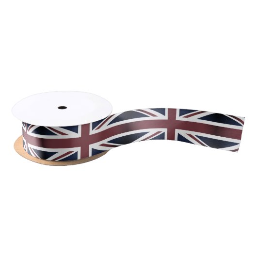 Vintag British Flag & United/Gewerkschaft Jack Satinband (Spule)