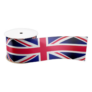 Vintag British Flag & United/sports Vereinigtes Kö Satinband