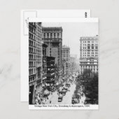 Vintag Broadway, New York City 1904, Postkarte (Vorne/Hinten)