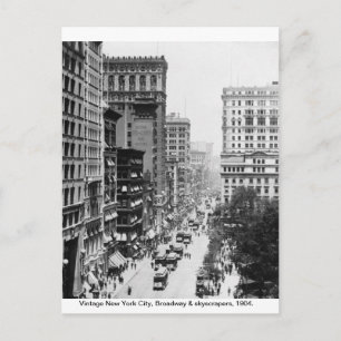 Vintag Broadway, New York City 1904, Postkarte