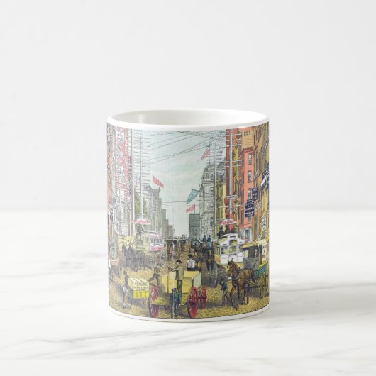 Vintag Broadway, NYC (1880er) Kaffeetasse (Mittel)