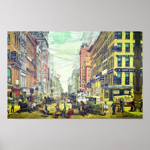 Vintag Broadway, NYC (1880er) Poster