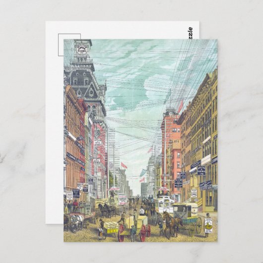 Vintag Broadway, NYC (1880er) Postkarte (Vorne/Hinten)