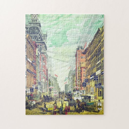 Vintag Broadway, NYC (1880er) Puzzle (Vertikal)