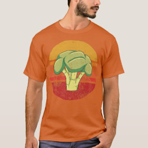 Vintag Broccoli Retro Cauliflower Vegan Cool Vege T-Shirt