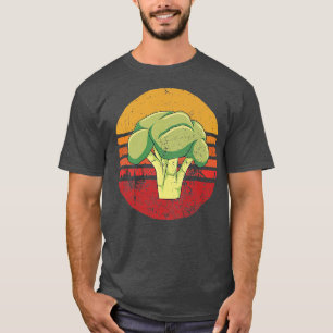 Vintag Broccoli Retro Cauliflower Vegan Cool Vege T-Shirt
