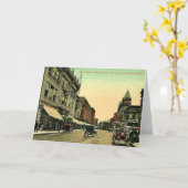 Vintag Brockton, Massachusetts Karte (Gelbe Blume)