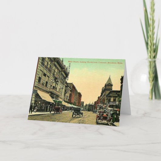 Vintag Brockton, Massachusetts Karte (Vorderseite)
