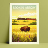 Vintag Broken Arrow Oklahoma Postkarte