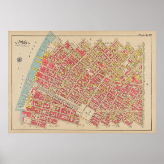 Vintag Brooklyn Map | George Washington Bromley Poster (Vorne)
