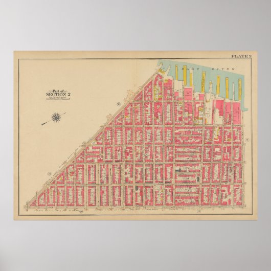 Vintag Brooklyn Map | George Washington Bromley Poster (Vorne)
