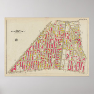 Vintag Brooklyn Map   George Washington Bromley Poster