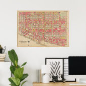 Vintag Brooklyn Map | George Washington Bromley Poster (Heimbüro)