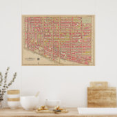 Vintag Brooklyn Map | George Washington Bromley Poster (Küche)