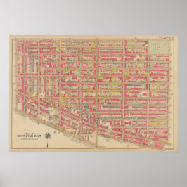 Vintag Brooklyn Map | George Washington Bromley Poster